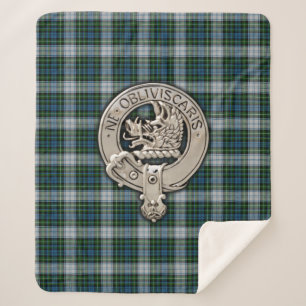 Cobertor Sherpa Clan Campbell Crest & Dress Tartan