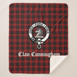 Cobertor Sherpa Clan Cunningham Crest Crachá e Tartan