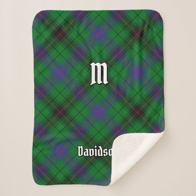 Cobertor Sherpa Clan Davidson Tartan (Frente)