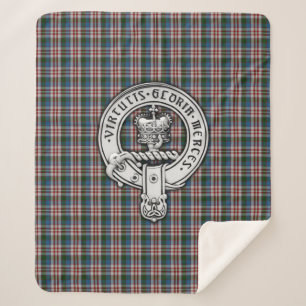 Cobertor Sherpa Clan Donnachaidh (Robertson) Crest & Dress Tartan