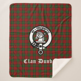 Cobertor Sherpa Clan Dunbar Crest Crachá & Tartan