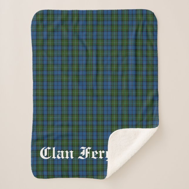 Cobertor Sherpa Clan Ferguson Tartan (Frente)