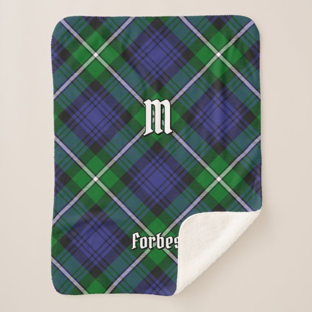 Cobertor Sherpa Clan Forbes Tartan (Frente)