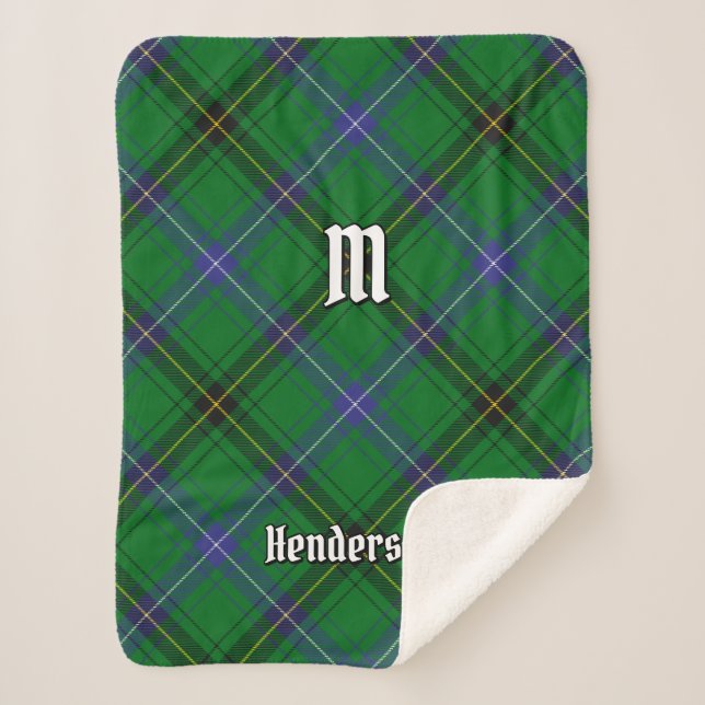 Cobertor Sherpa Clan Henderson Tartan (Frente)