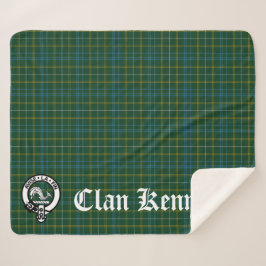 Cobertor Sherpa Clan Kennedy Crest Crachá & Tartan