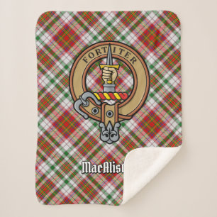 Cobertor Sherpa Clan MacAlister Crest over Dress Tartan
