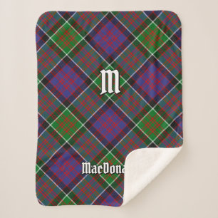 Cobertor Sherpa Clan MacDonald do Clanranald Tartan Sherpa Blanket