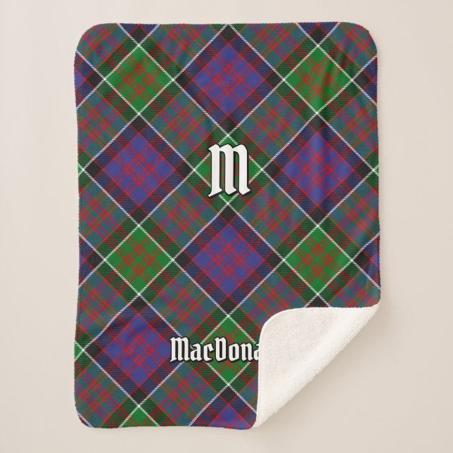 Cobertor Sherpa Clan MacDonald do Clanranald Tartan Sherpa Blanket (Frente)
