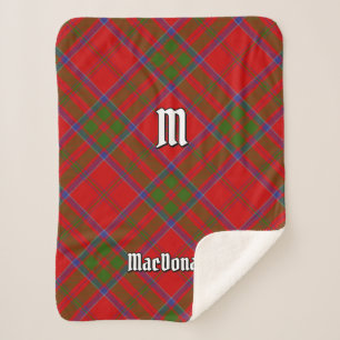 Cobertor Sherpa Clan MacDonald do Keppoch Tartan Sherpa Blanket
