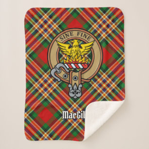 Cobertor Sherpa Clan MacGill Crest sobre Tartan