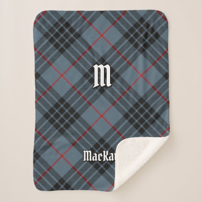 Cobertor Sherpa Clan MacKay Blue Tartan (Frente)