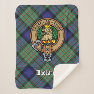 Cobertor Sherpa Clan MacLaren Crest sobre Tartan