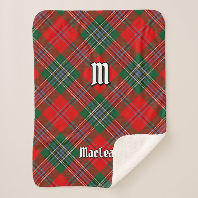 Cobertor Sherpa Clan MacLean Tartan (Frente)