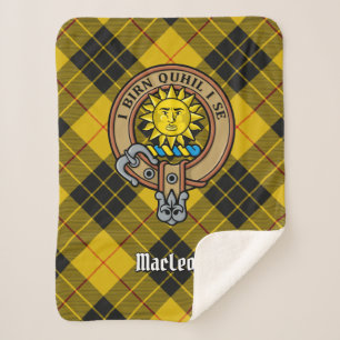 Cobertor Sherpa Clan MacLeod de Lewis Crest sobre Tartan