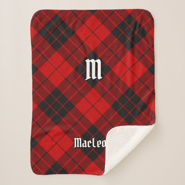 Cobertor Sherpa Clan Macleod de Raasay Tartan (Frente)