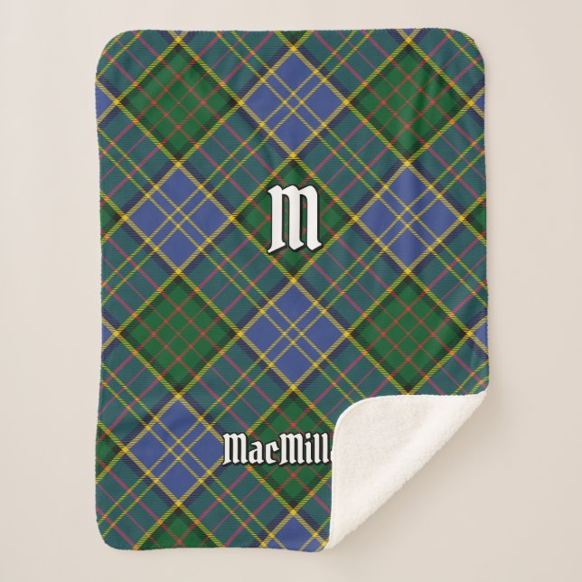 Cobertor Sherpa Clan MacMillan caçando Tartan (Frente)