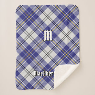 Cobertor Sherpa Clan MacPherson Blue Dress Tartan Sherpa Blanket