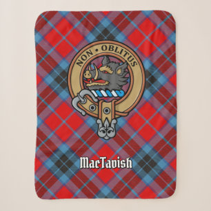 Cobertor Sherpa Clan MacTavish Crest sobre Tartan