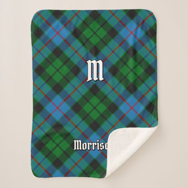Cobertor Sherpa Clan Morrison caçando Tartan Sherpa Blanket (Frente)