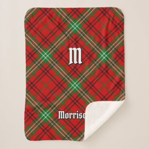 Cobertor Sherpa Clan Morrison Red Tartan Sherpa Blanket