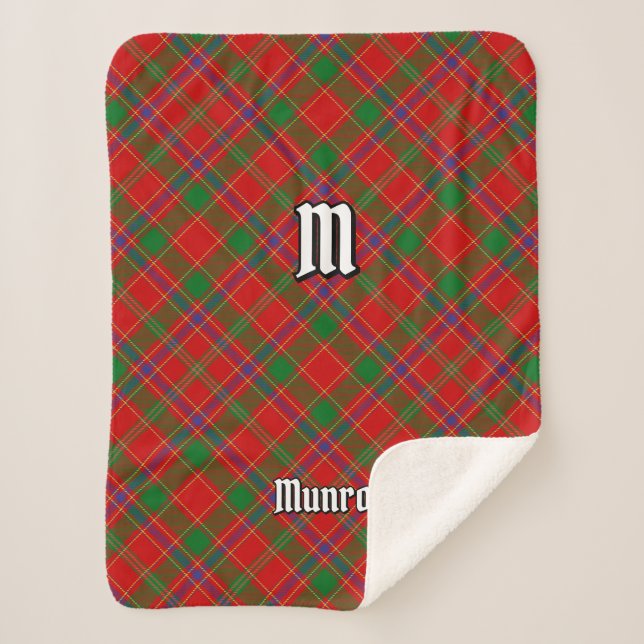 Cobertor Sherpa Clan Munro Tartan (Frente)