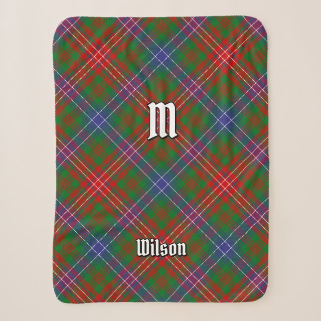 Cobertor Sherpa Clan Wilson Modern Tartan (Frente)
