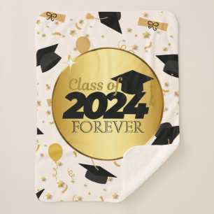 Cobertor Sherpa Classe de 2024 Graduation Keepsasasaket