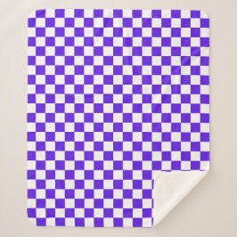 Cobertor Sherpa Classic visual violet checkerboard 