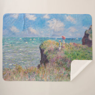 Cobertor Sherpa Claude Monet - Cliff Walk em Pourville