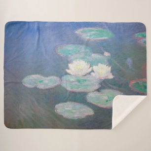 Cobertor Sherpa Claude Monet - Lírios De Água, Efeito Da Noite