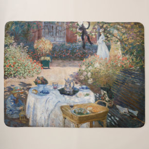 Cobertor Sherpa Claude Monet - O Almoço, painel decorativo