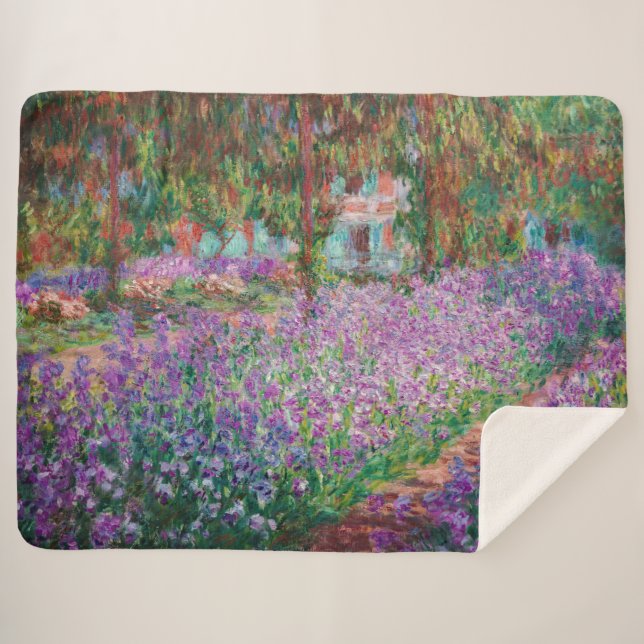 Cobertor Sherpa Claude Monet - O Jardim do Artista em Giverny (Frente (Horizontal))