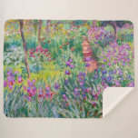 Cobertor Sherpa Claude Monet - O Jardim Íris de Giverny<br><div class="desc">Jardim Íris em Giverny / Jardim do Artista em Giverny - Claude Monet,  1899-1900</div>