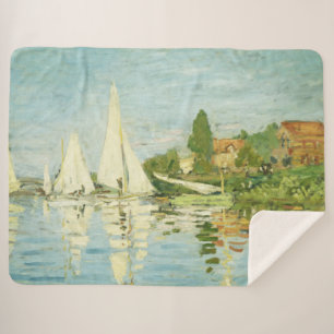 Cobertor Sherpa Claude Monet. Regattas em Argenteuil