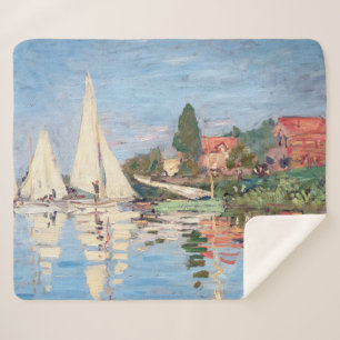 Cobertor Sherpa Claude Monet - Regattas em Argenteuil