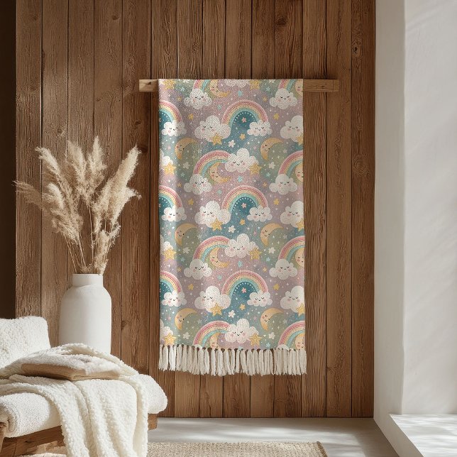 Cobertor Sherpa Cloudy Skies Blanket Pastel Sherpa for Sweet Kids (Cloudy Skies Blanket Pastel Sherpa for Sweet Kids)