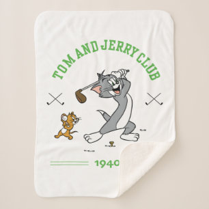 Cobertor Sherpa Clube de Golfe do Tom & Jerry 1940
