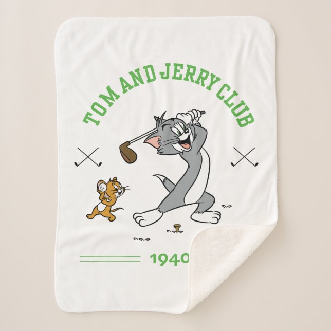Cobertor Sherpa Clube de Golfe do Tom & Jerry 1940 (Frente)