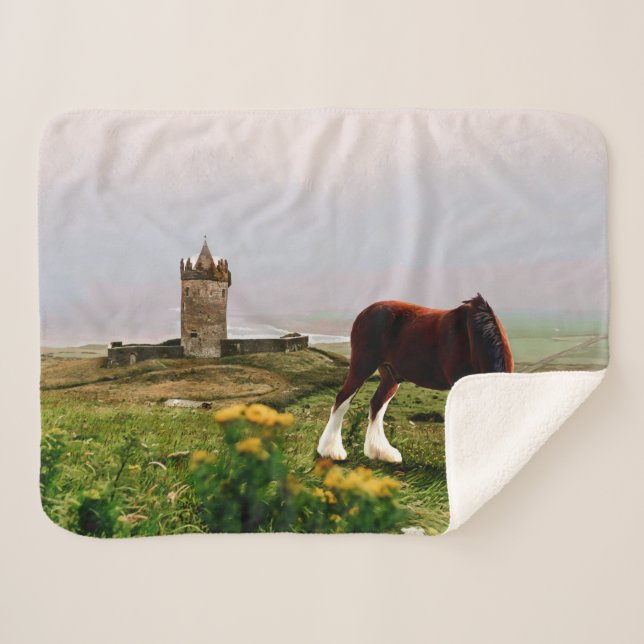 Cobertor Sherpa Clydesdale Castle (Frente (Horizontal))