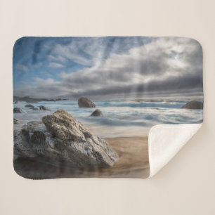 Cobertor Sherpa Coastline Stormy Big Sur, Califórnia