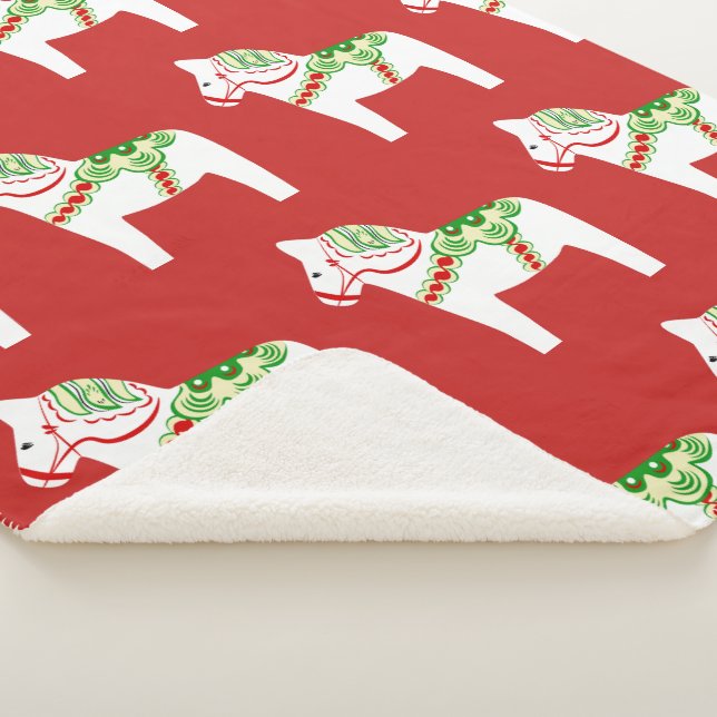 Cobertor Sherpa Cobertura branca de Sherpa do cavalo de Dala (3/4)