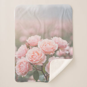Cobertor Sherpa Cobertura de Campo Rosa Rosa Rosa Cinzenta