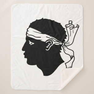 Cobertor Sherpa Cobertura de Sherpa com a bandeira de Córsega