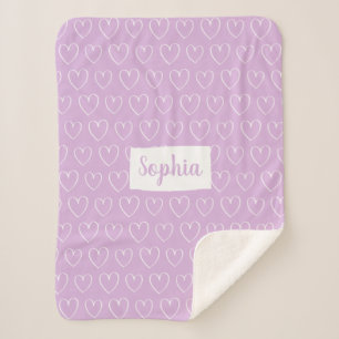 Cobertor Sherpa Cobertura do teste padrão do coração - escolha sua