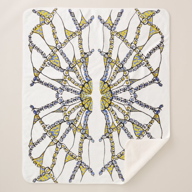 Cobertor Sherpa Cobertura - Sherpa (Doodle - desenhado à mão) (Frente)