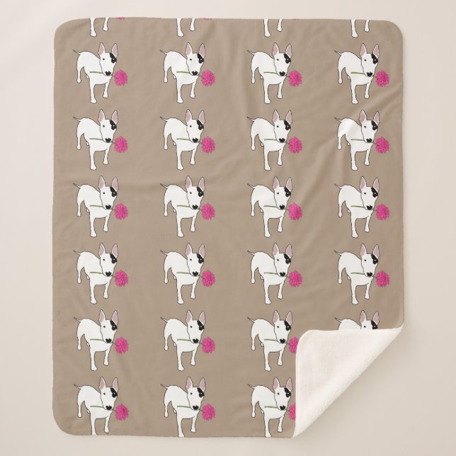 Cobertor Sherpa Cobertura Sherpa Rex e flor (Frente)