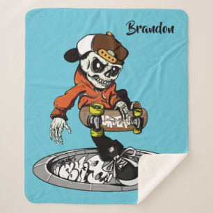 Cobertor Sherpa Coberturas feitas sob encomenda do nome & da cor