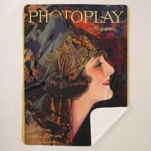 Cobertor Sherpa cobrir para revista Photoplay 1920