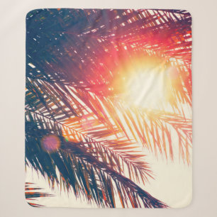 Cobertor Sherpa coco na costa tropical, feito com Vintage