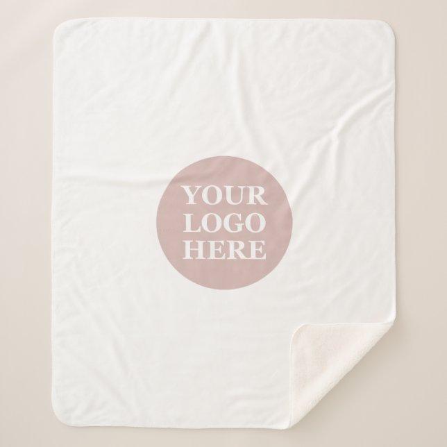 Cobertor Sherpa Código QR preto elegante e elegante (Frente)